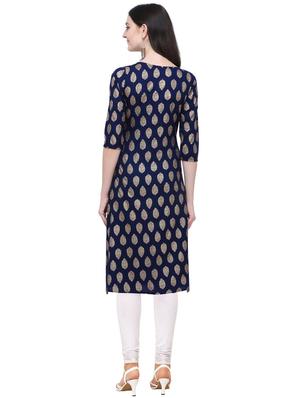printed a-line kurta - 16884916 - Standard Image - 3