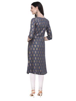 printed a-line kurta - 16884918 - Standard Image - 3