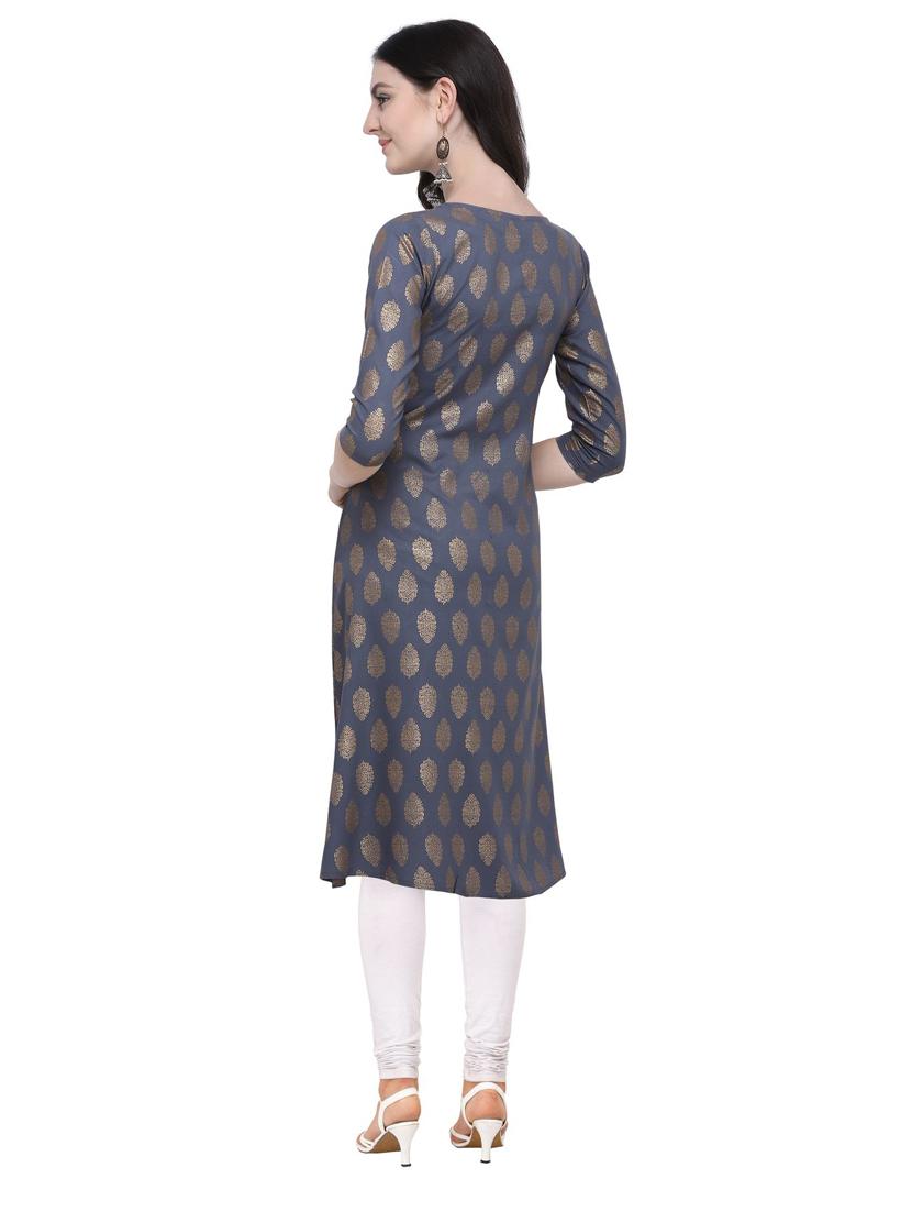 printed a-line kurta - 16884918 - Zoom Image - 3