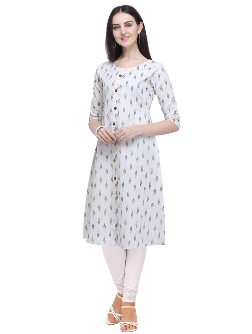 ikat print a-line kurta - 16884936 - Zoom Image - 1