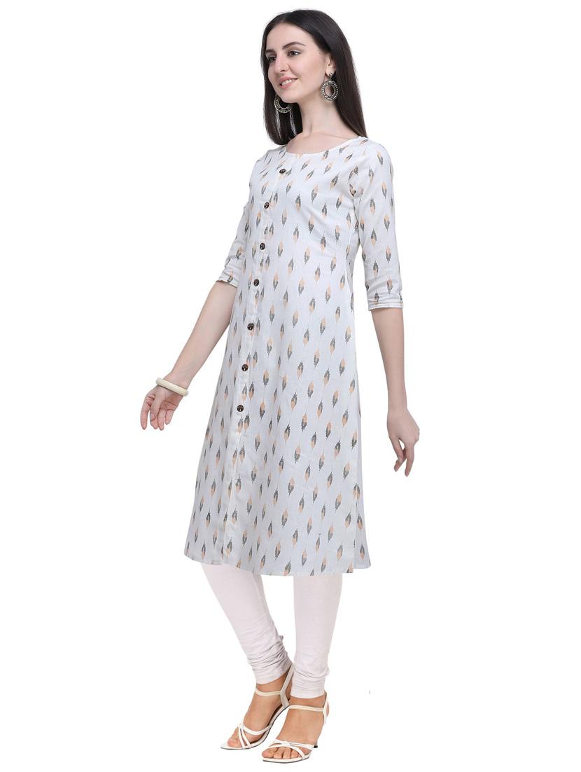 ikat print a-line kurta - 16884936 - Zoom Image - 2