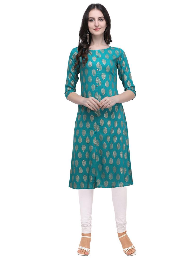 printed a-line kurta - 16884938 - Zoom Image - 1