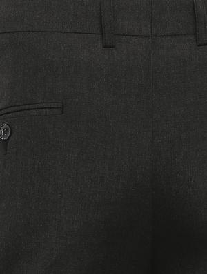 black solid flat front formal trouser - 16885174 - Standard Image - 5
