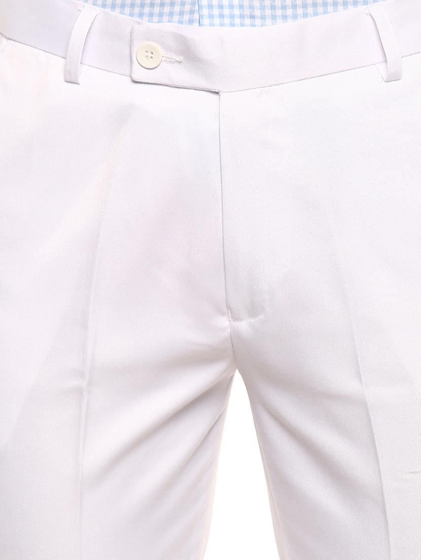 white solid flat front formal trouser - 16885175 - Zoom Image - 5