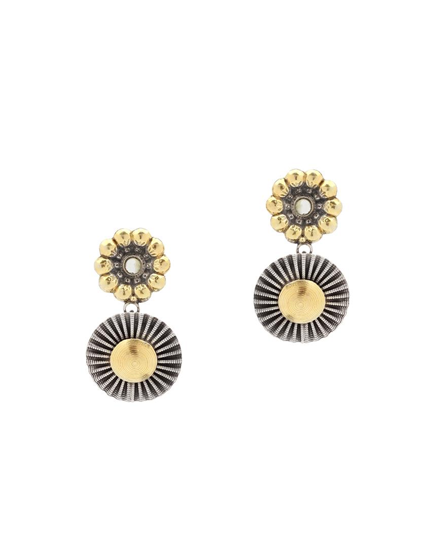 gold silver drop earrings - 16885408 - Zoom Image - 1
