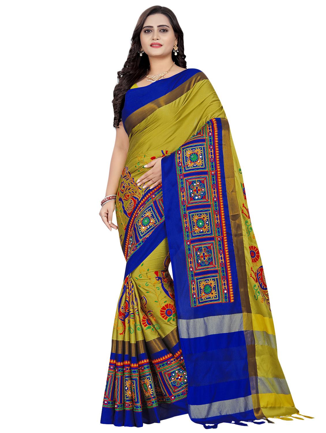 self design embroidered saree with blouse - 16885816 - Zoom Image - 1