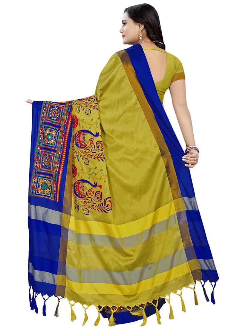 self design embroidered saree with blouse - 16885816 - Zoom Image - 2