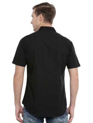 black solid casual shirt - 16886263 - Standard Image - 3