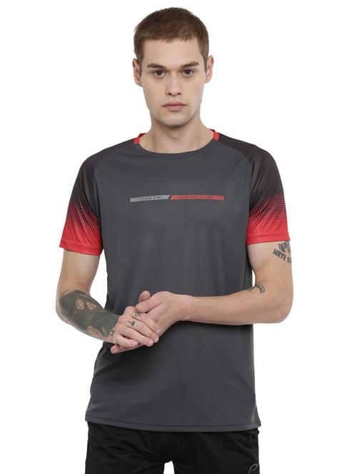 grey printed raglan t-shirt - 16886363 - Standard Image - 1