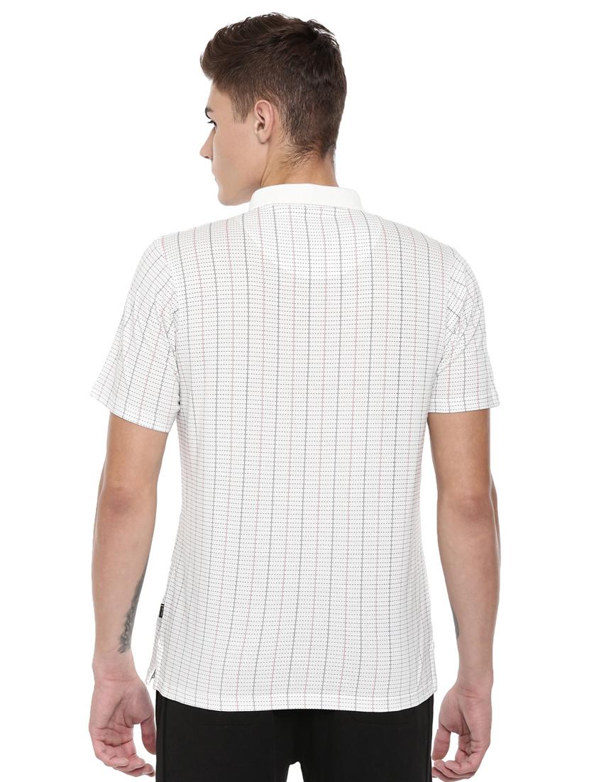 white striped collared t-shirt - 16886405 - Zoom Image - 3