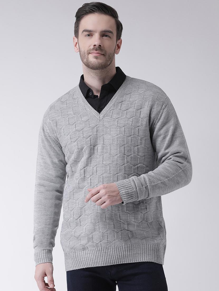 grey solid pullover - 16886742 - Zoom Image - 1