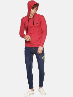 red solid sweatshirt - 16887090 - Standard Image - 4