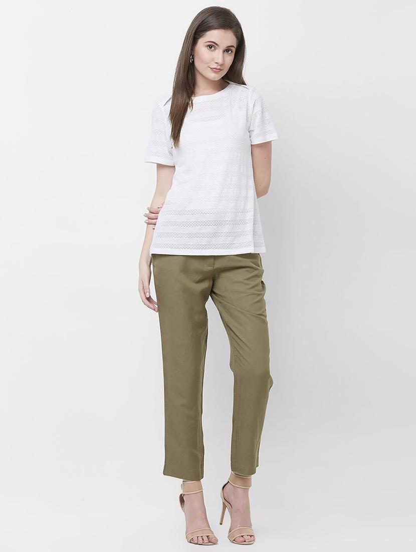 lace detail tee - 16887463 - Zoom Image - 4