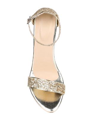 gold ankle strap sandals - 16887648 - Standard Image - 4
