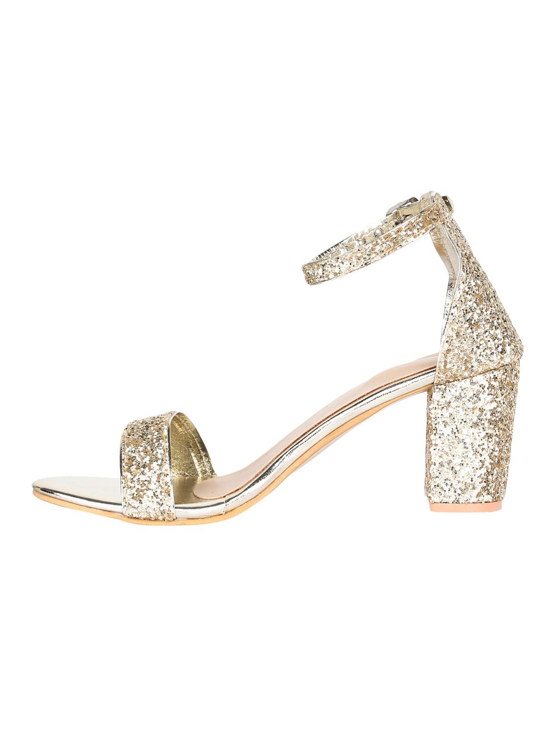 gold ankle strap sandals - 16887648 - Zoom Image - 2