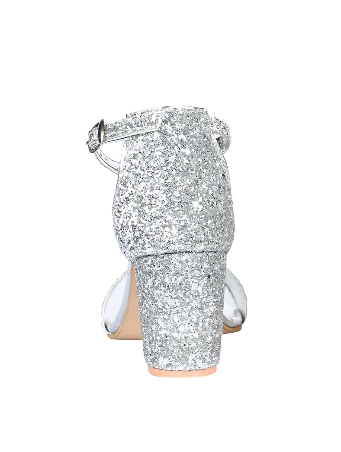 silver ankle strap sandals - 16887649 - Zoom Image - 3