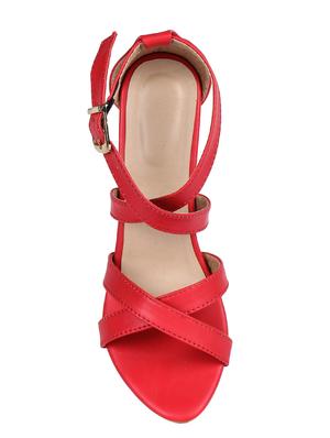 red closed back sandals - 16887657 - Standard Image - 3