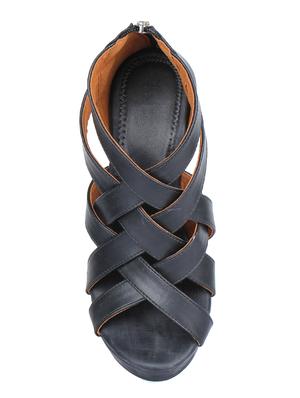 black platforms wedges - 16887672 - Standard Image - 4