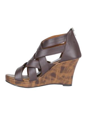 brown platforms wedges - 16887673 - Standard Image - 2