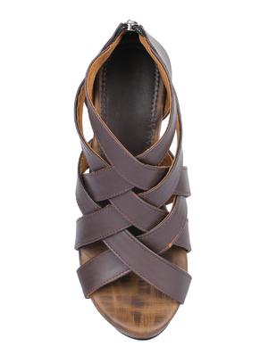 brown platforms wedges - 16887673 - Standard Image - 4
