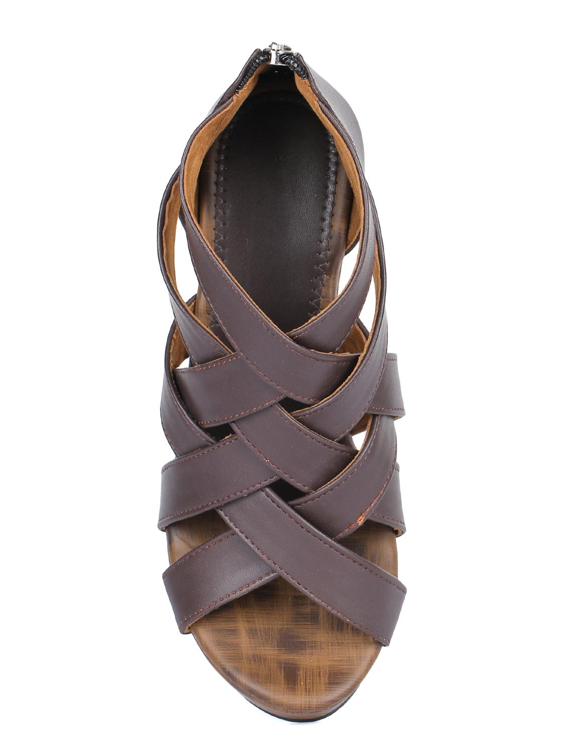 brown platforms wedges - 16887673 - Zoom Image - 4