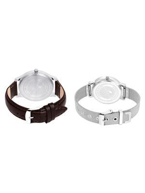 elegant white day-date couple watch #valentine_collection - 16887703 - Standard Image - 2