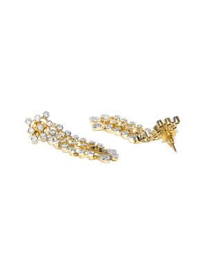 gold metal drop earring - 16888062 - Standard Image - 2