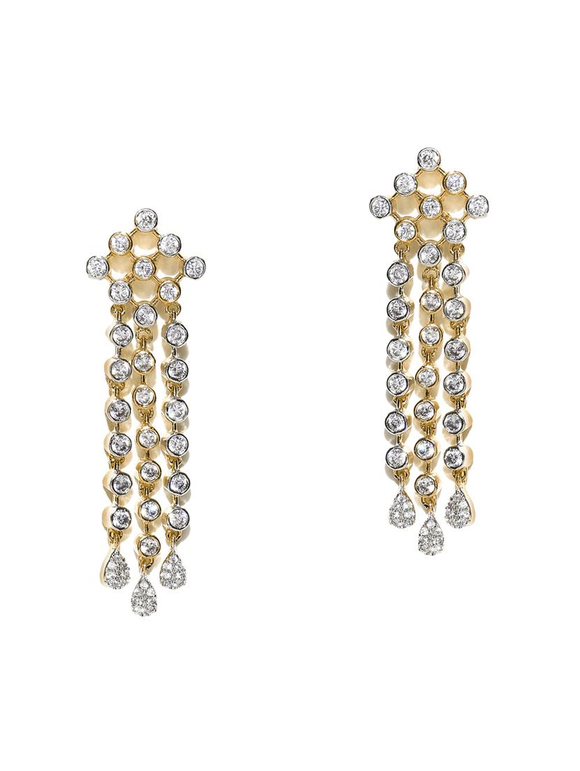 gold metal drop earring - 16888062 - Zoom Image - 1