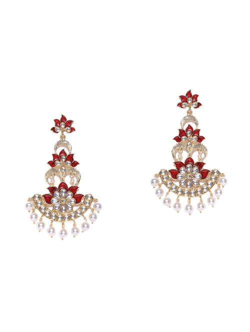 red brass drop earring - 16888105 - Standard Image - 1