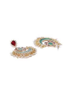 multi colored brass chandballi earring - 16888110 - Standard Image - 2