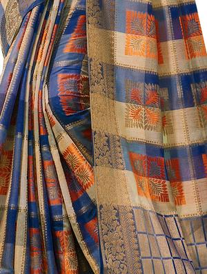 self design bhagalpuri saree with blouse - 16888357 - Standard Image - 2