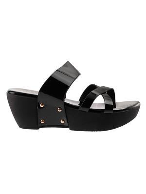 black slip on wedges - 16888389 - Standard Image - 2