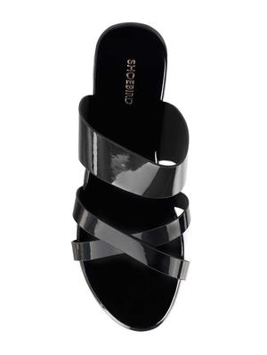black slip on wedges - 16888389 - Standard Image - 4