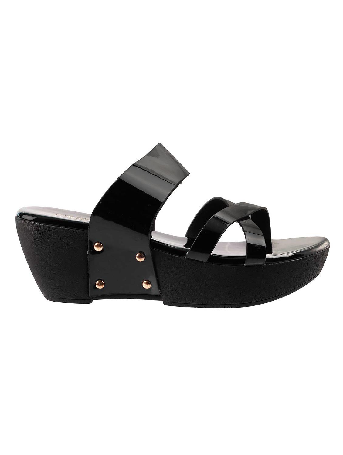 black slip on wedges - 16888389 - Zoom Image - 2