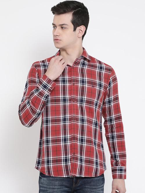 red checkered casual shirt - 16888392 - Standard Image - 1