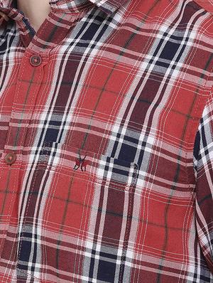 red checkered casual shirt - 16888392 - Standard Image - 5