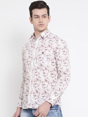 white printed casual shirt - 16888422 - Standard Image - 2