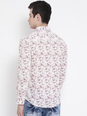 white printed casual shirt - 16888422 - Standard Image - 3