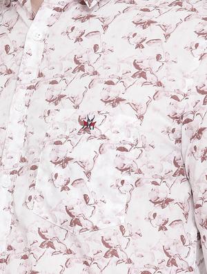 white printed casual shirt - 16888422 - Standard Image - 5