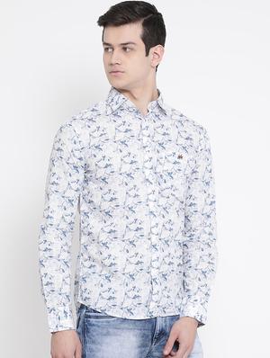 white printed casual shirt - 16888423 - Standard Image - 2