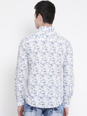 white printed casual shirt - 16888423 - Standard Image - 3