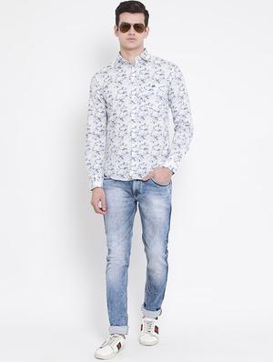 white printed casual shirt - 16888423 - Standard Image - 4