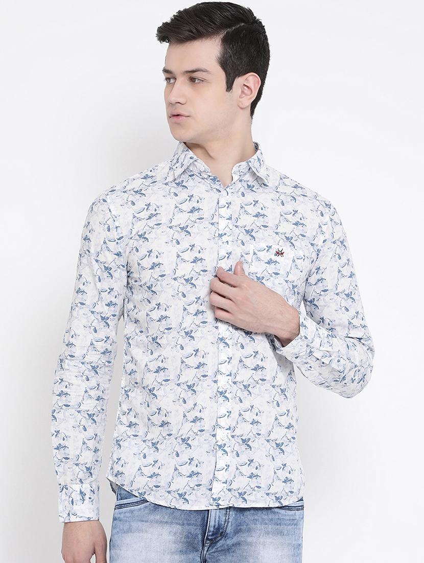 white printed casual shirt - 16888423 - Zoom Image - 1