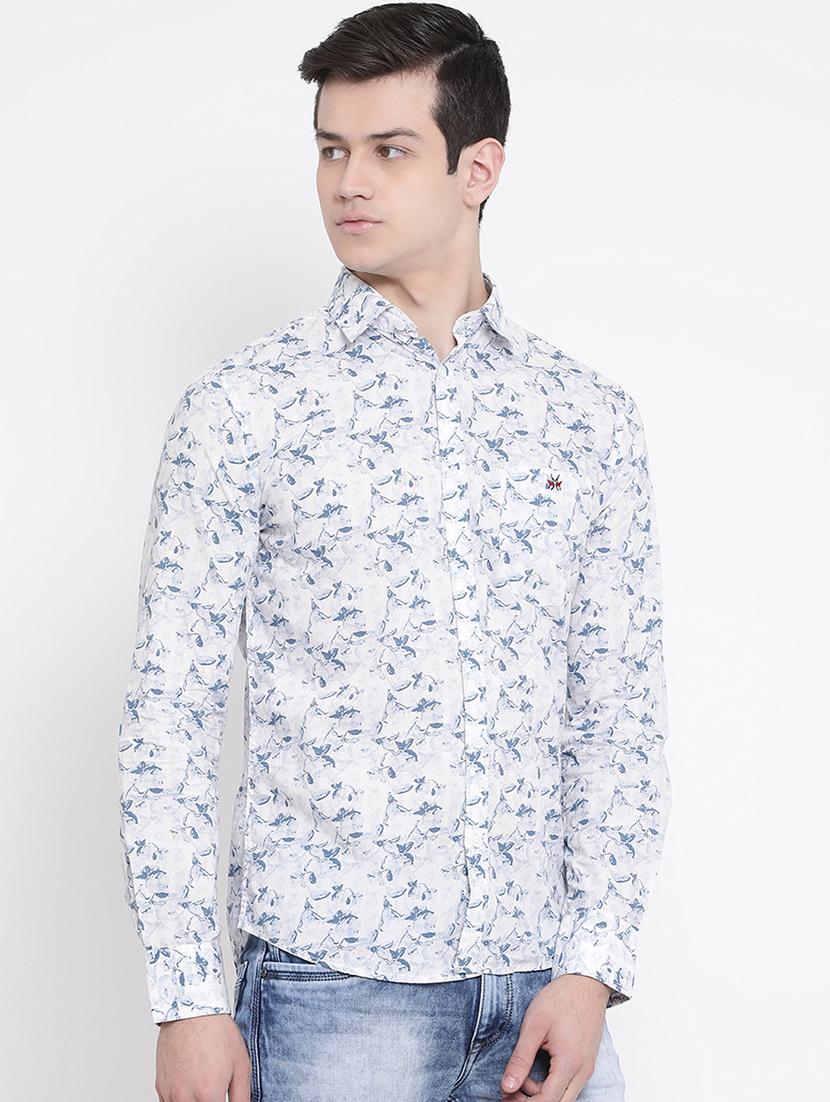 white printed casual shirt - 16888423 - Zoom Image - 2