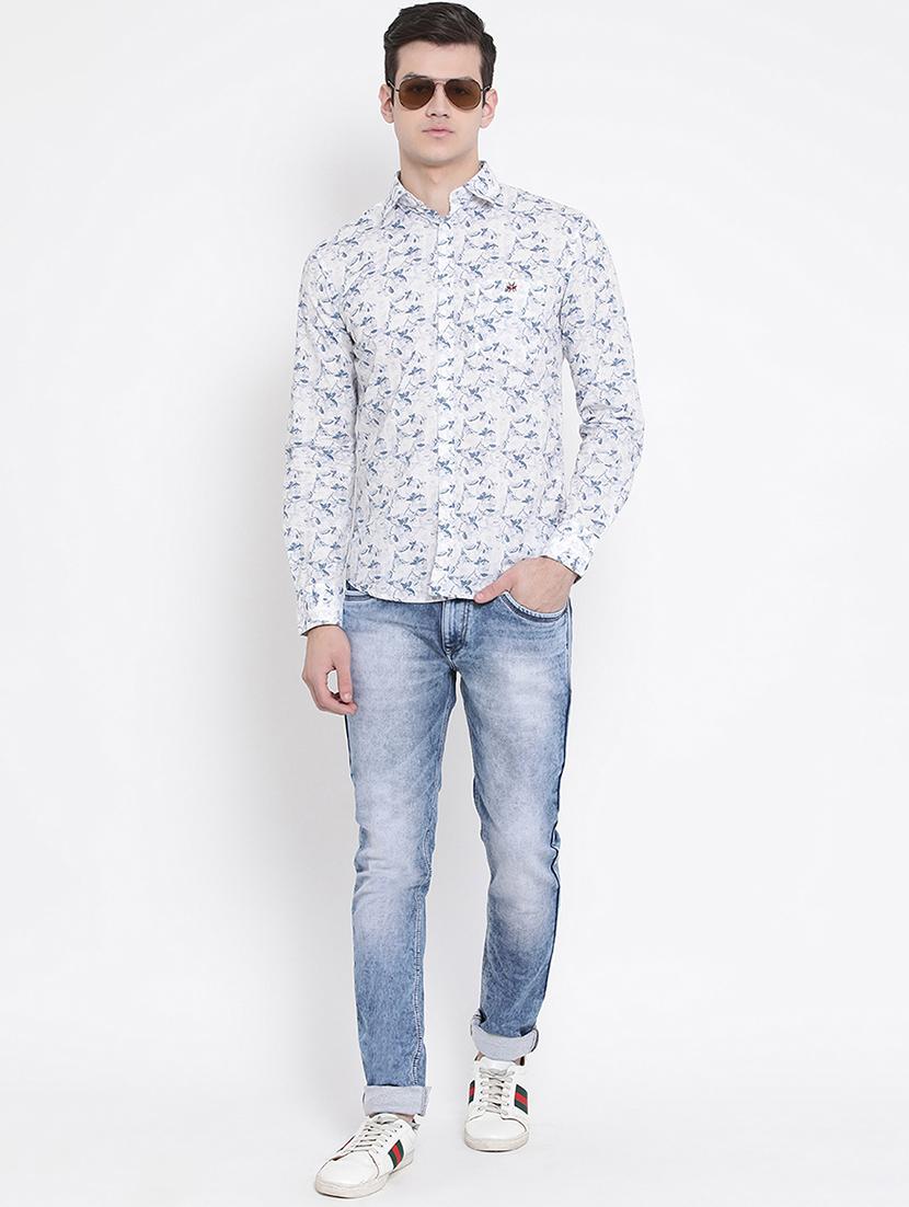 white printed casual shirt - 16888423 - Zoom Image - 4