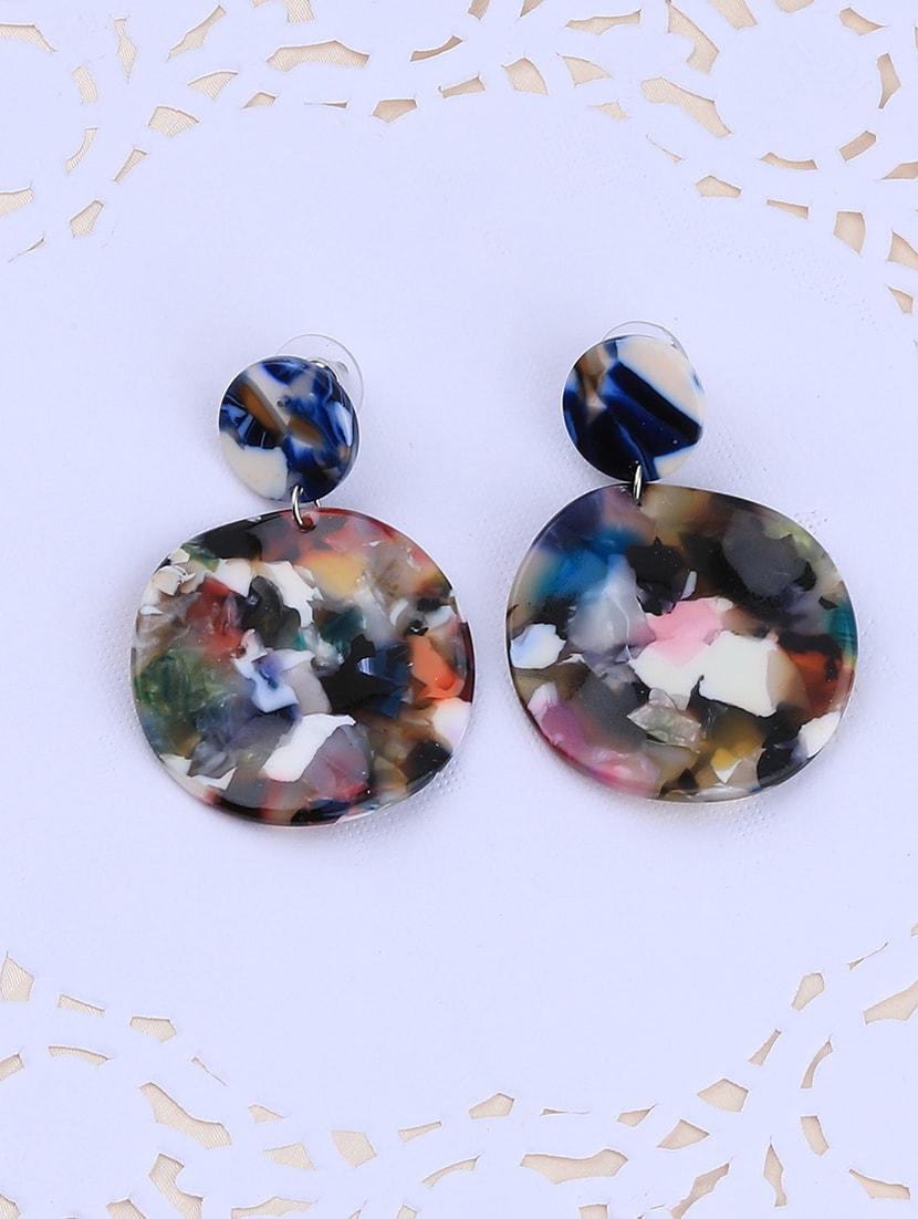 multi colored metal drop earring - 16888642 - Zoom Image - 2