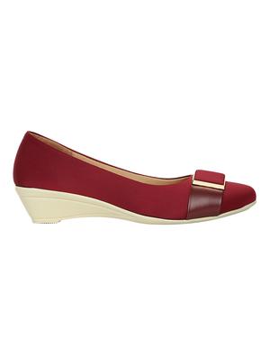 maroon slip on wedges - 16888865 - Standard Image - 2