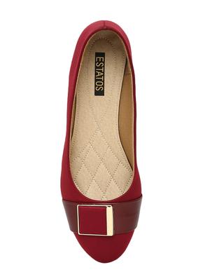 maroon slip on wedges - 16888865 - Standard Image - 4