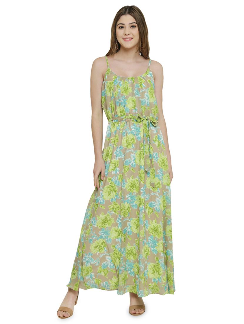 tie front floral maxi dress - 16888876 - Zoom Image - 1