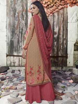 floral printed unstitched suit - 16888907 - Standard Image - 2